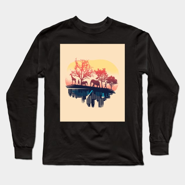 Safari Design Long Sleeve T-Shirt by EarlAdrian